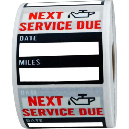 Oil Change Stickers Low-Tack with Perforation Line DIY Car Enthusiast Gift
