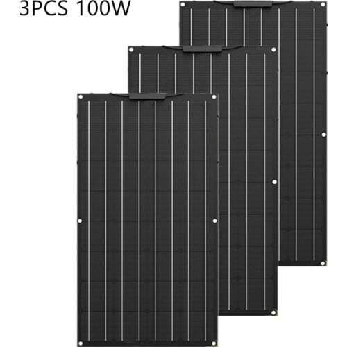 High quality 300W etfe Flexible Solar Panel equal 3PCS of 100W panel solar Monocrystalline Solar Cell 12v solar battery charger