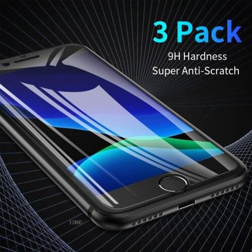 3PACK 9D Full Screen Protector Protective for iphone X XS 11 PRO Max XR Tempered Glass for apple 7 8 6 6s Plus SE2 2020 Camera