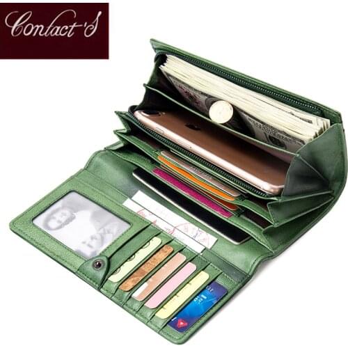 Contacts Handmade Knitting Wallets Women Sheep Leather Ladies Clutch Wallet Card Holder Zipper Coin Purse Female Phone Pocket