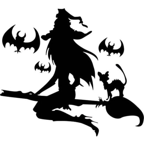 15.9*14.2CM Sexy Bad Witch Girl Car Sticker Popular Fashion Style New Design Vinyl Car Decal Laptop Suitcase Skateboard Sticker