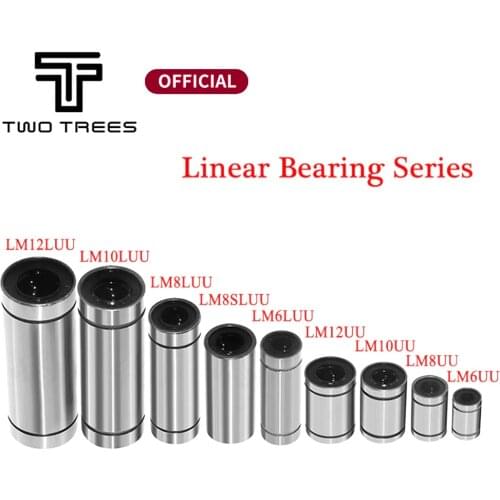 2pcs/lot Linear Ball Bearings LM6LUU/LM8LUU/LM10LUU bearings crossword clue Bush Bushing 3D Printers Parts Aluminum Accessories