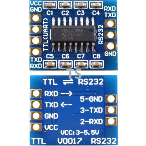 20*16mm Single channel SP3232 TTL to RS232 module RS232 to TTL brush line serial port module