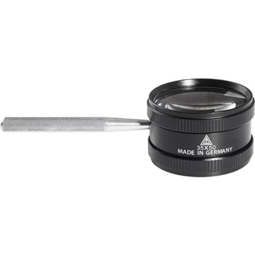 35X Handheld Magnifier Metal High Clarity Reading Magnifying Glass Portable E5BE