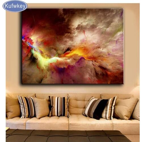 5d Diamond Mosaic Embroidery Abstract unreal Clouds Diamond Painting Full square Rhinestone cross stitch Decor diamond patterns