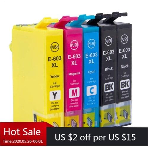 5pk T603XL Compatible epson 603XL Ink Cartridge for Epson XP-2100 XP-2105 XP-3100 XP-3105 WF-2810 WF-2830 XP-4100 XP-4105