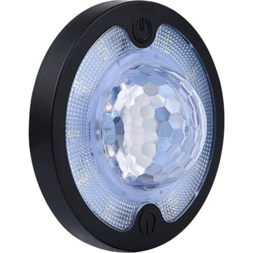 Car LED Roof Lights, Car Interior Lights, Ice Blue + White/ Warm Light, Sound Active Function, Sticky Touch Sensor Night Light