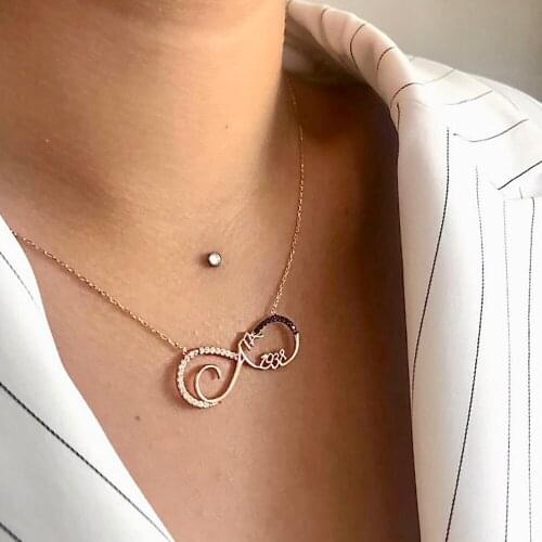 Endless Ata 925 Sterling Silver Necklace Women Girls Gift Jewelry Accessories Fashion Handmade Elegant Chain