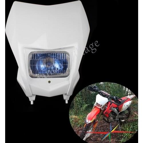 For Honda Suzuki Kawasaki Yamaha Motocross Enduro Headlight Front Light Mask HI/LO Beam Racing Lighting CRF150F CRF230F CRF 250