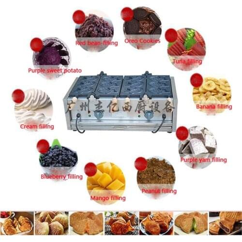 Electric 110V 220V Fish waffle maker Taiyaki waffle machine commercial grain fish snapper burn grilled fish scone