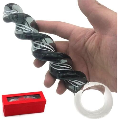 Pyrex glass dildo artificial penis crystal fake anal plug prostate massager masturbate Sex toy for women men gay masturbator