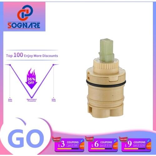 SOGNARE NEW 35mm Ceramic Cartridge Faucet Cartridge Mixer with Distributor with Filter Faucet Valve Core Replacement Part D51