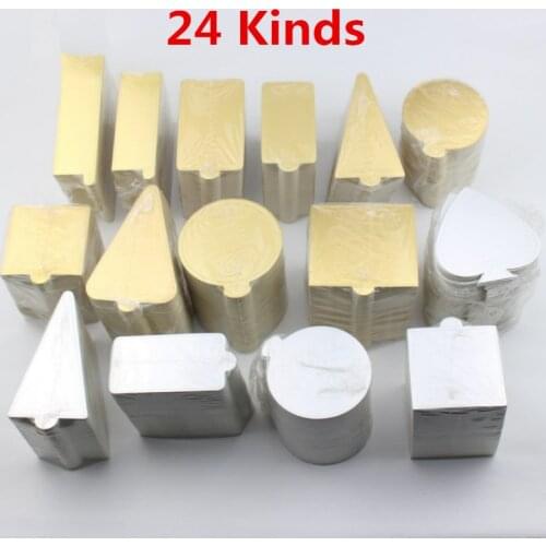 100pcs/set Golden silver Mousse Mat Bottom Foam Cake Base Boards Paper Board Shape Dessert Tray Christmas Cake Decoration Tools