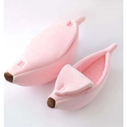 Pet Cat House Sofa Dog Bed Banana Shape Dog House Mat Durable Kennel Doggy Puppy Cushion Basket Warm Dog Sofas Cat Sleeping Bag
