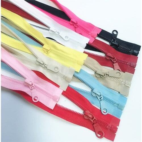 CNCRAFT 1pcs 5# Zippers Open End zipper 24inch 60cm Resin Zipper for Sewing Garments Long coat Down Jacket, DIY Sewing 10pcs/lot