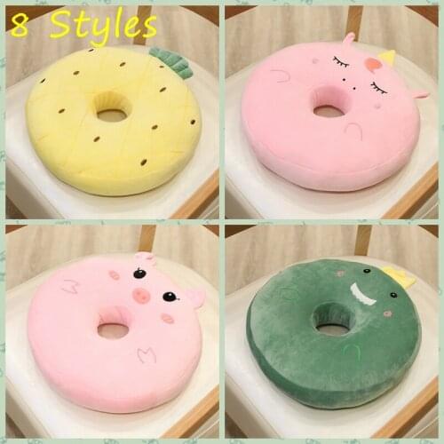 Soft Animal Unicorn Piggy Dinosaur Husky Plush Cushion Cartoon Fruit Strawberry Cactus Carrot Pineapple Stuffed Sofa Pillow Gift