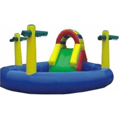 Inflatable pool with small slide/large customized inflatable pool for kids