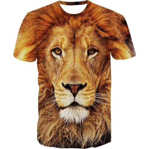 New Fashion Cool Hip Hop Lion Printed Summer Sport 3d T Shirts Men Women T-shirt Short Sleeve 3D T-shirts Tee Shirt Clothes Tops