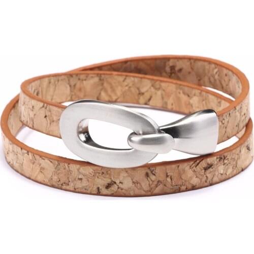 Kirykle Newest Design Black Simple love Leather Charms Bracelet for Women Simple Blank Design Amazing Width Bracelet & Bangle