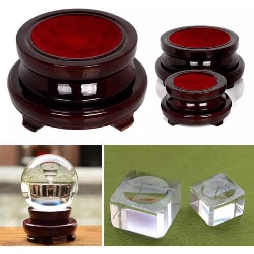 Wholesale Wooden Base Stand for Crystal Ball Sphere Holder Display Excluding ball