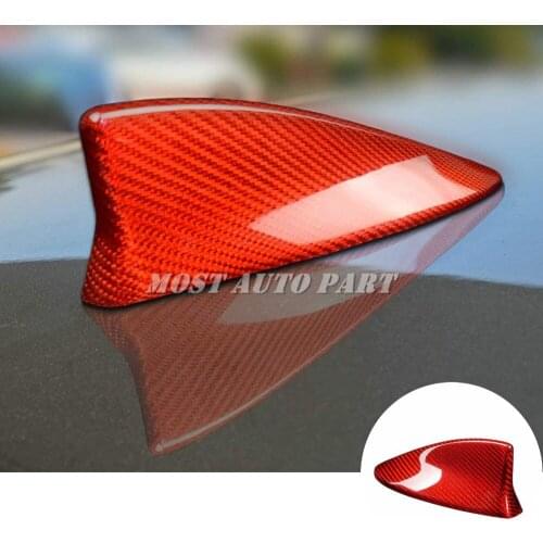 Real Carbon Fiber Exterior Car Roof Shark Fin Antenna Cover Trim For Lexus LS ES 2018-2020 IS CT RC 2014-2018 Red/Black
