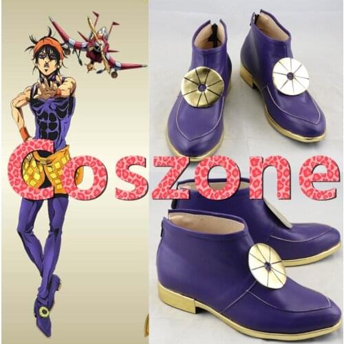 JoJos Bizarre Adventure Golden Wind Ghirga Narancia Cosplay Shoes Boots Halloween Carnival Party Cosplay Costume Accessories