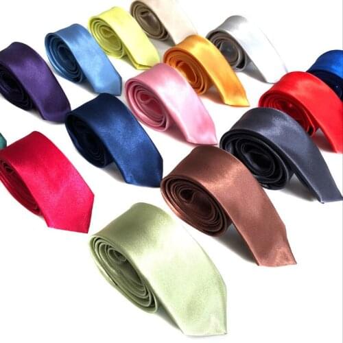 Q Fashion Wedding Party Tiewear Casual Narrow Cravat Candy Colors Men Ties Solid Color Necktie Men Slim Tie Apparel Accessories