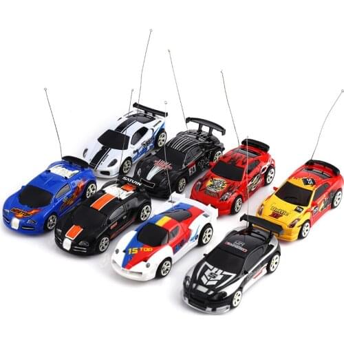 Multicolor Coke Can Mini Speed Sport Car RC Radio Remote Control Vehicle Micro Racing Car Toy Gift For Child-random indoor racer