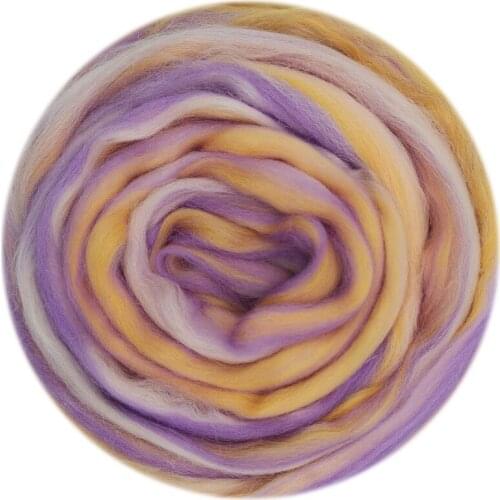 Blended Roving 50g, Needle Felting Wool, Hand Dyed Wool Top, Merino Mixed Natural Wool Roving for Needle Felting Kits (08)