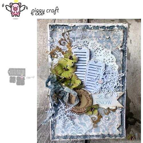 Piggy Craft metal cutting dies cut die mold Fence window flowers Scrapbook paper craft knife mould blade punch stencils dies