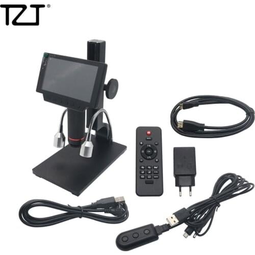 TZT 1080P HDMI-Compatible Microscope 5 Inch Screen Digital Microscope ADSM302 for PCB Repair Tool