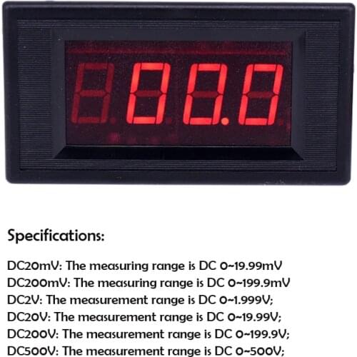 High-precision Digital LED Millivoltmeter DC200MV Three and a Half Positive and Negative Voltage Measurement