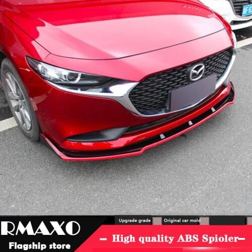For Mazda 3 Axela Body kit spoiler 2020-2021 Axela 3D ABS Rear lip rear spoiler front Bumper Diffuser Bumpers Protector