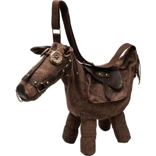 Donkey Shape Crossbody Bag for Women Handbag Super Cute Female Shoulder Bag New