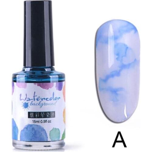Manicure Ink Bloom Liquid Nail Art Salon Watercolor Gel Dec Blooming Effect Varnish Bubble Polish Manicure Smoke Smudge DIY N3J2