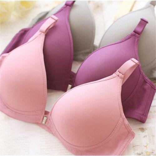 1 Pc Micro Gathered Sexy Front Button Seamless Sports Underwear Ladies Comfortable Sleep Active Bra Underwear New 2020 Hot Sale