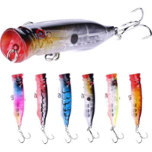 1pcs Popper fishing lure Plastic floating wobblers 7.2cm 9.5g High-quality artificial hard bait