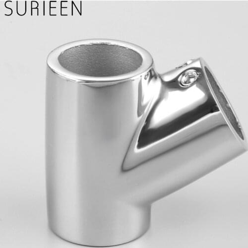 1Pc Marine 316 Stainless Steel 7/8"" 22mm Tube Pipe 3 Way 60 Degree Tee Hardware Boat Hand Rail Fitting Boats Accessories Yacht