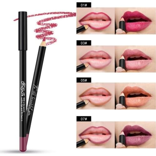 1PCS Waterproof Matte Lipstick Lip Liner Pencil Makeup Lip Contour Dye Pen Sexy Matte Long Lasting Moisturizer Lipliner TSLM1
