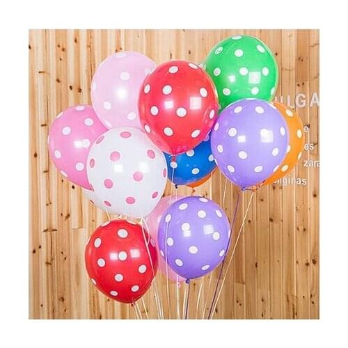 10pcs Latex Polka Dot Balloons For Party Wedding Birthday Marry Decoration Wholesale Inflatable Air Balls Globos Supplies