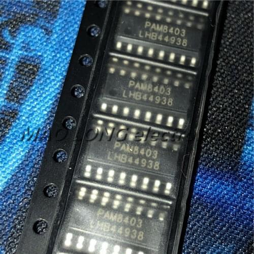 10PCS/LOT PAM8403 PAM8403DR SOP-16 8403 3W * 2 filter-free stereo D-level audio amplifier new chip In Stock