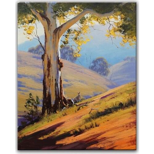 100% hand painted oil painting Home decoration high quality landscape painting pictures DM16071916