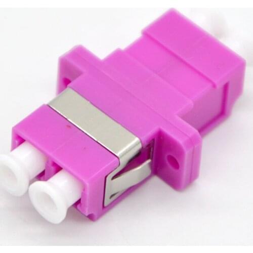 100pcs New Optic Fiber Adapter Connector LC OM4 Single Mode Fiber Optic Coupler Flange Connector Special Free Shipping To Brazil