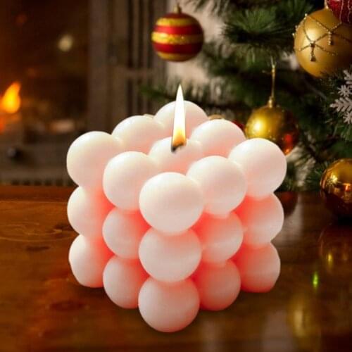 2 Inch Bubble Cube 3d candle molds Soy Wax Candle Mould Aromatherapy Gypsum Candle diy Silicone Mold Handmade Birthday Gifts