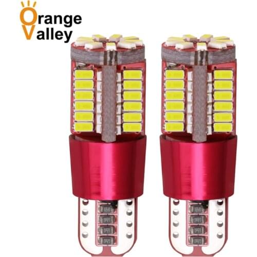2pcs T10 No Electrode W5W 57 LEDs 194 501 3014 SMD Auto Canbus Error Free Car Interior lights Constant current DC 12V