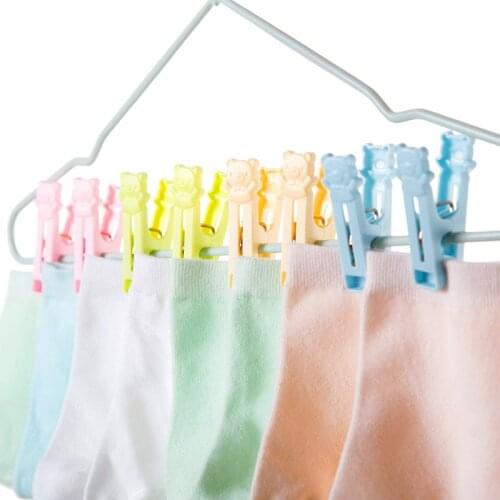 20PCS Kids Clothes Pegs Strong Windproof Clothespins Plastic Clothes Clip Underwear Socks Drying Clip Clothespins