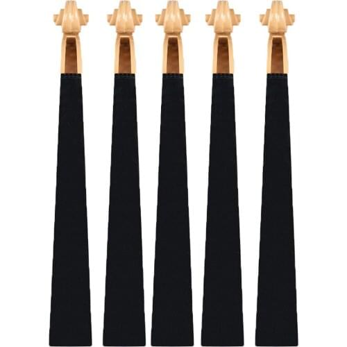 5 Pieces DIY Violin Neck Plastic Handmade Violin Headstock Violin Parts Black& Cream Color