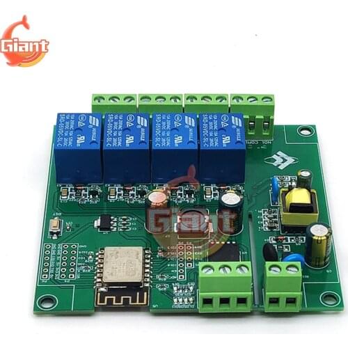 AC/DC Power Supply ESP8266 4 Channel WIFI Relay Module ESP-12F Secondary Development Board DC5V WIFI Relay Switch Remote Control