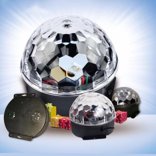 Auto/Sound Control Colorful RGB Effect Light 6Led Crystal Magic Ball Led Stage Lamp Disco Laser Light Party Lights KTV Light