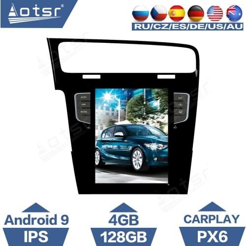 128G Tesla Android 9 Car Radio For Volkswagen VW GOLF 7 2010 - 2019 Multimedia Player Auto GPS Navigation DSP Carplay AutoRadio